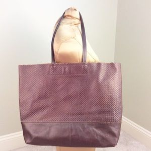 Banana Republic Brown Raw Leather Marcella Tote
